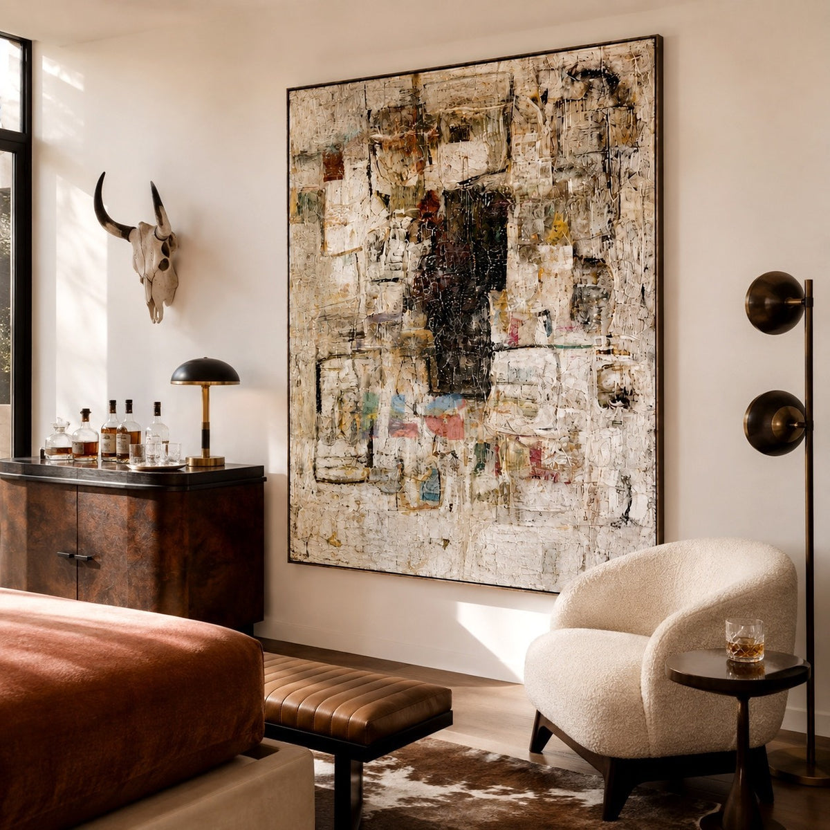 Urban Memory Layers – Abstract Textured Wall Art