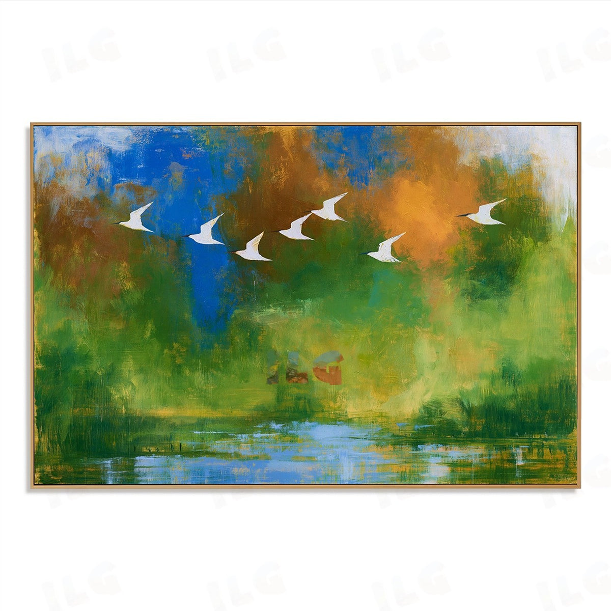 Verdant Flight – Abstract Nature Wall Art