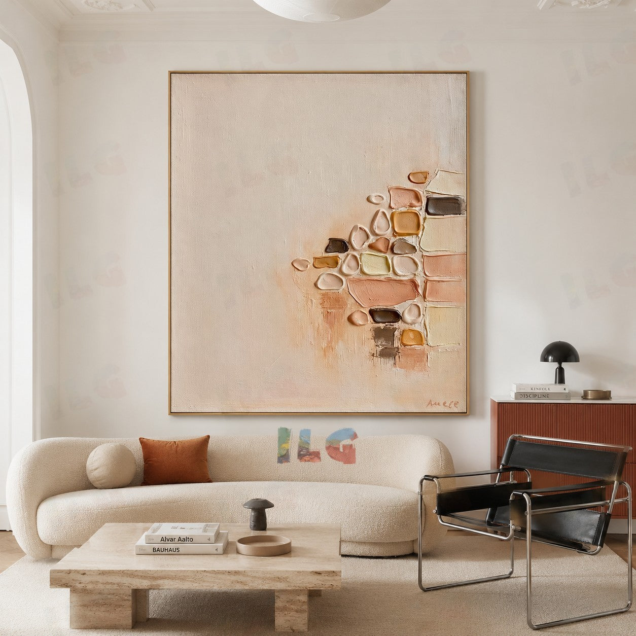 Warm Matter Flow – Acoustic Abstract Wall Art