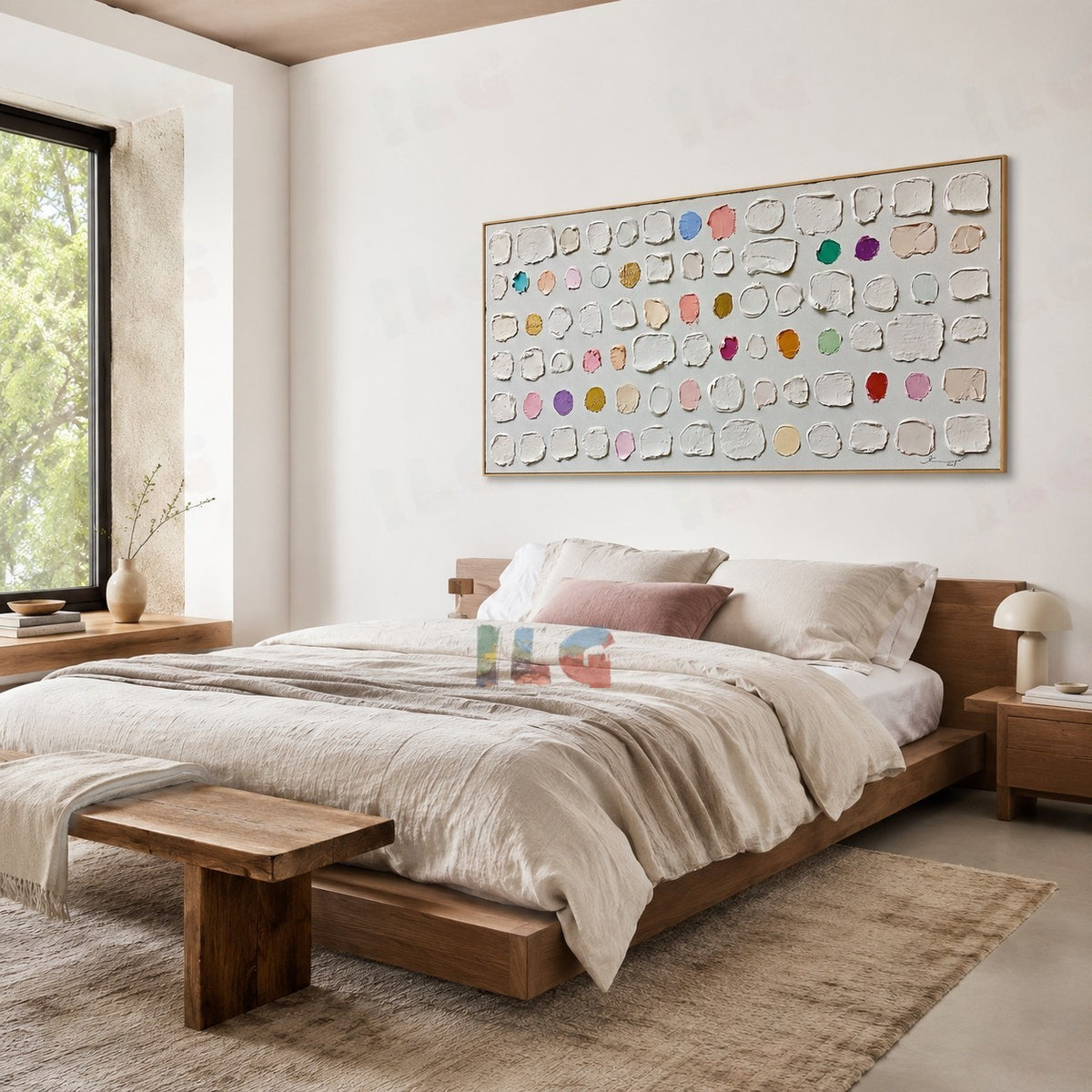 Whispered Color Tiles – Abstract Textured Wall Art