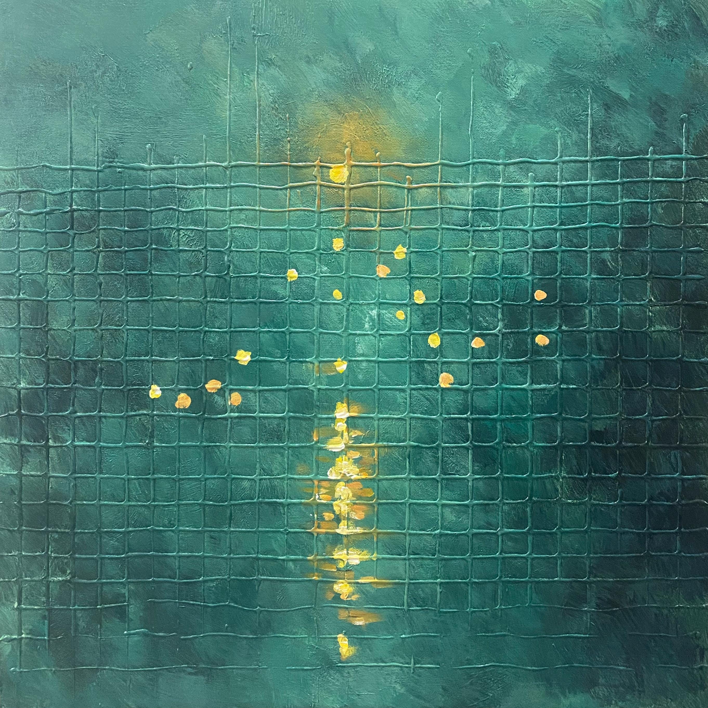 Luminous Depth – Abstract Textured Oil Painting