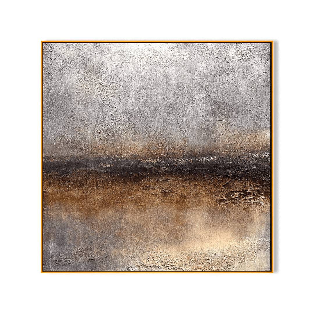 Earthen Veil – Textured Abstract Landscape Painting