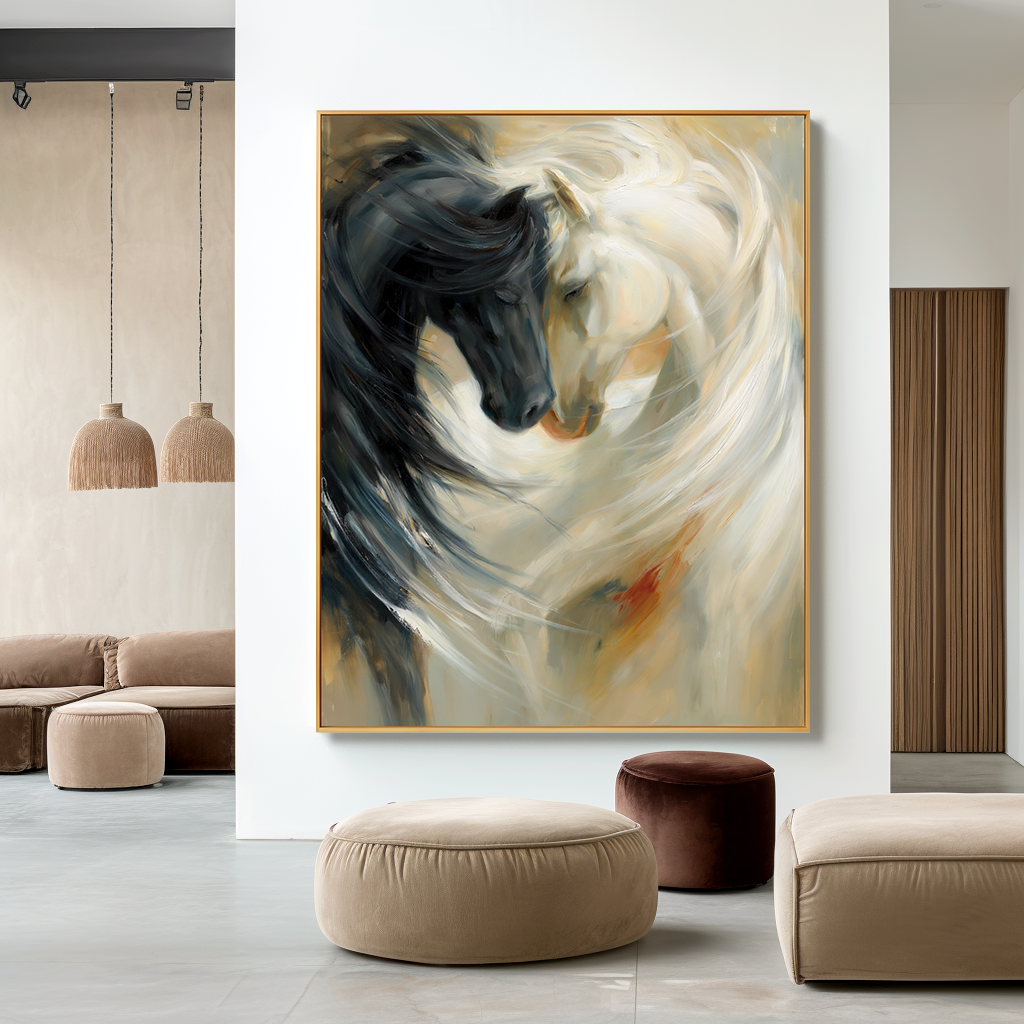 Infinite Harmony - Abstract Horse Canvas Art