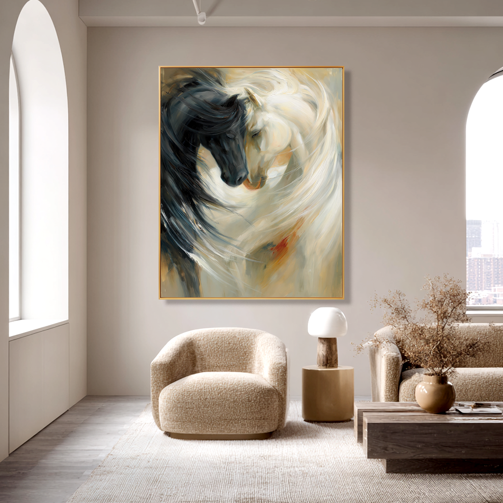 Infinite Harmony - Abstract Horse Canvas Art