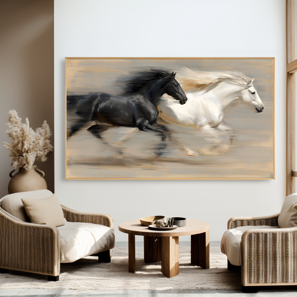 Parallel Grace - Running Horse Canvas Art