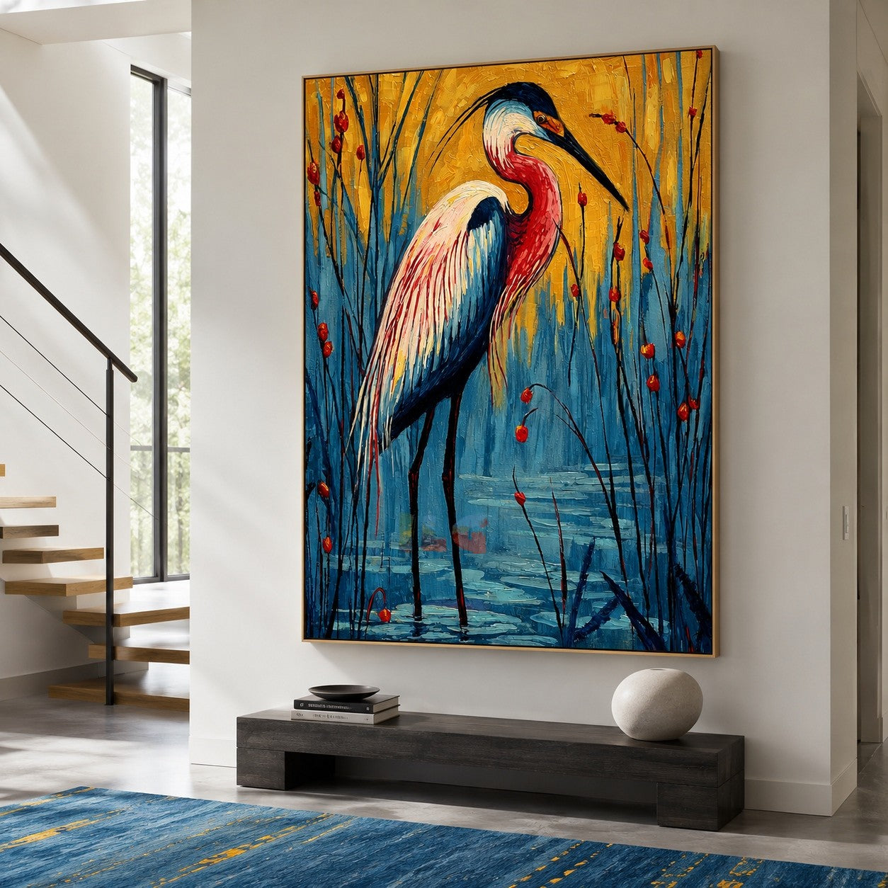 Amber Marsh Heron – Bird Wall Art