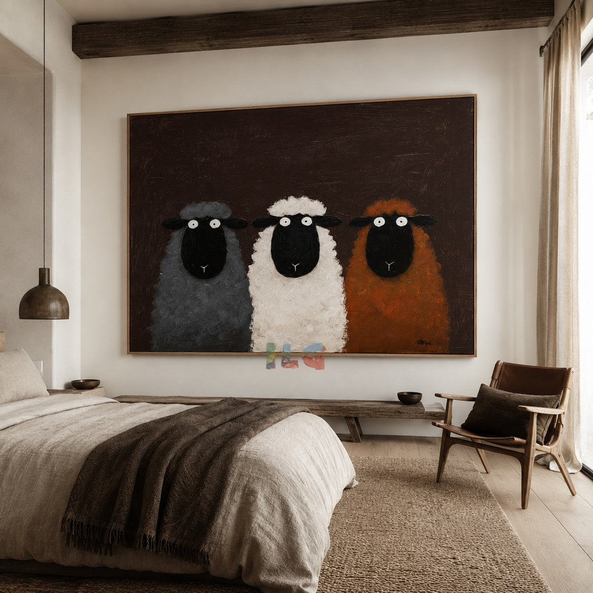 Cozy Barnyard Sheep – Farmhouse Animal Wall Art