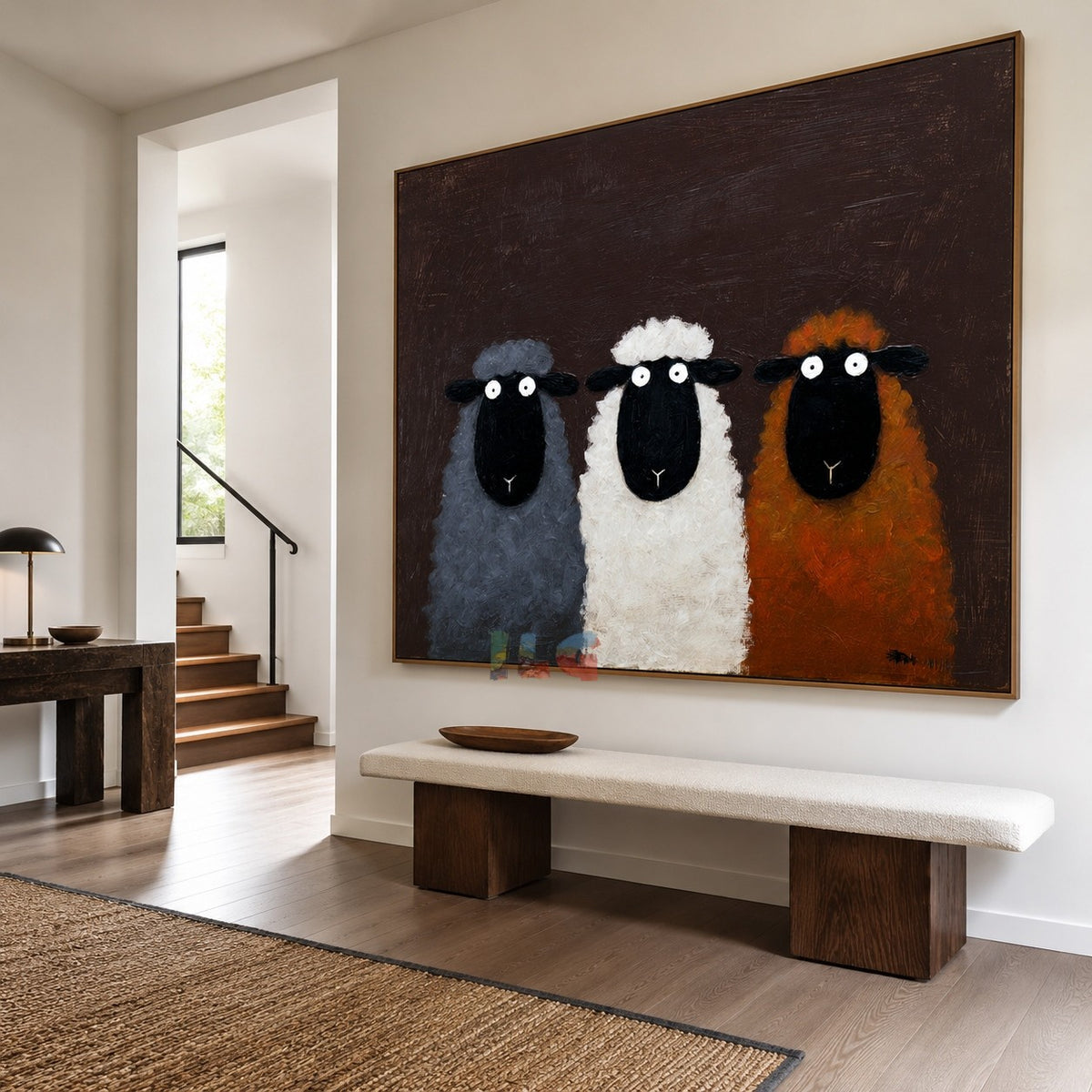 Cozy Barnyard Sheep – Farmhouse Animal Wall Art