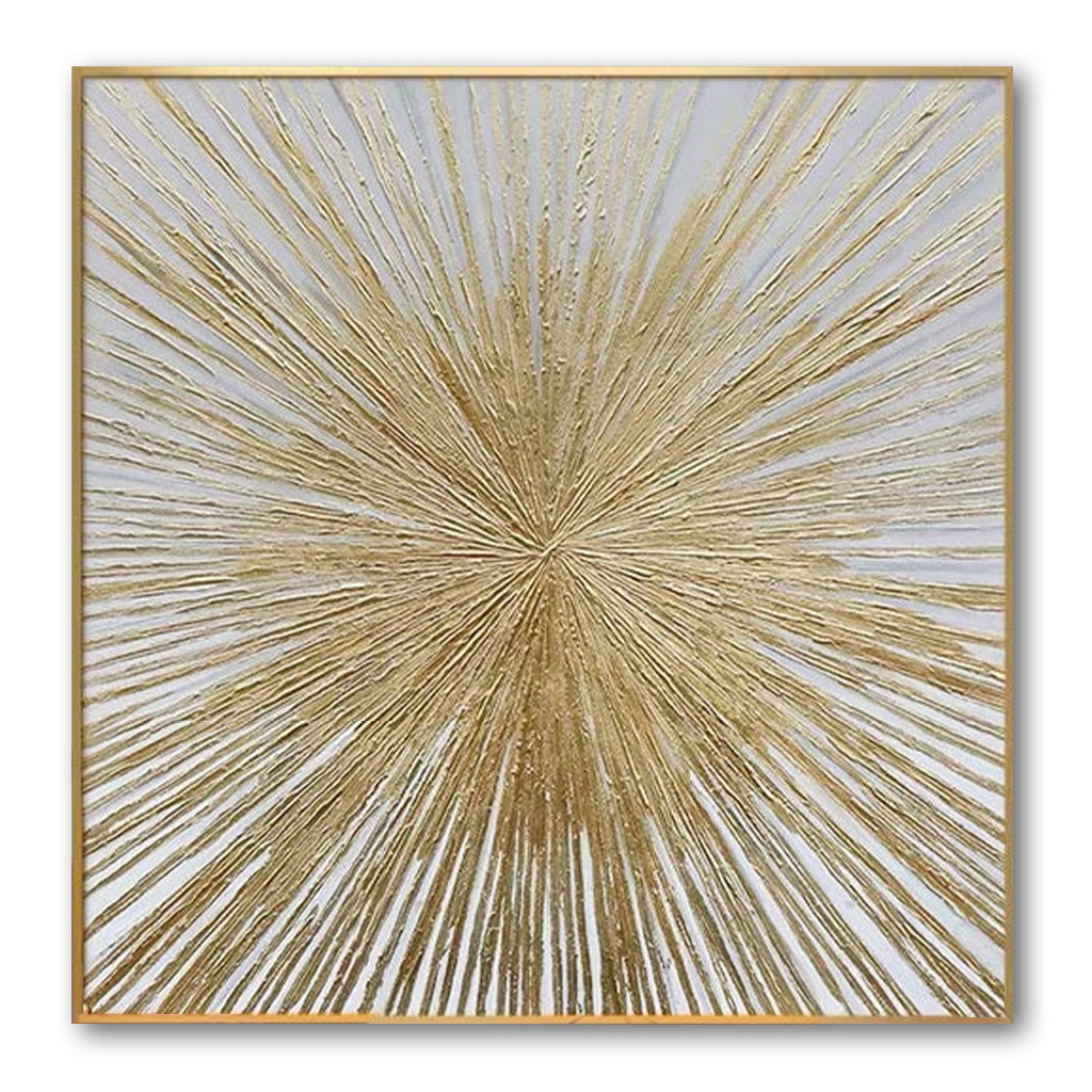 Star-Luxury Textured Abstract Canvas Painting for Contemporary Wall Art Decor