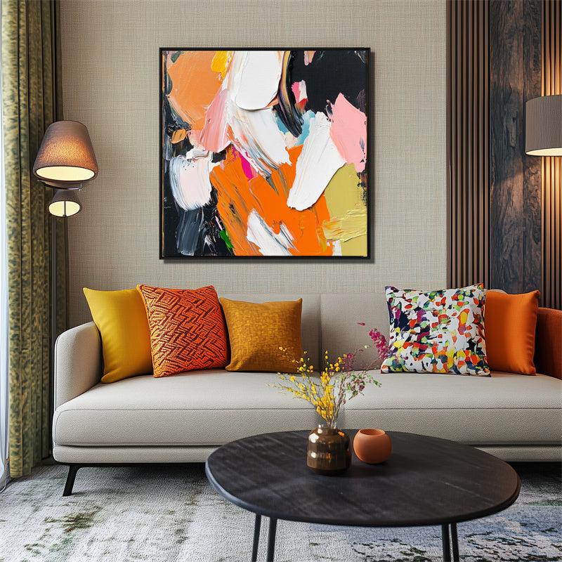 colorful abstract painting on canvas