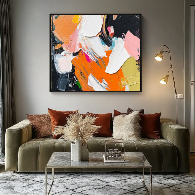 colorful abstract painting on canvas