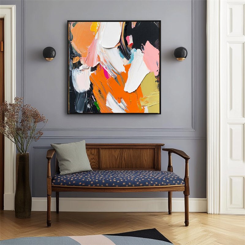 colorful abstract painting on canvas