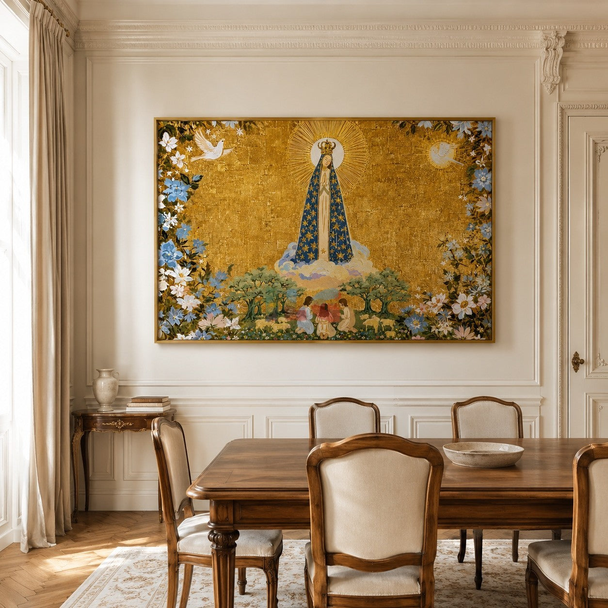 Blessed Garden of Light – Ornate Devotional Floral Wall Art