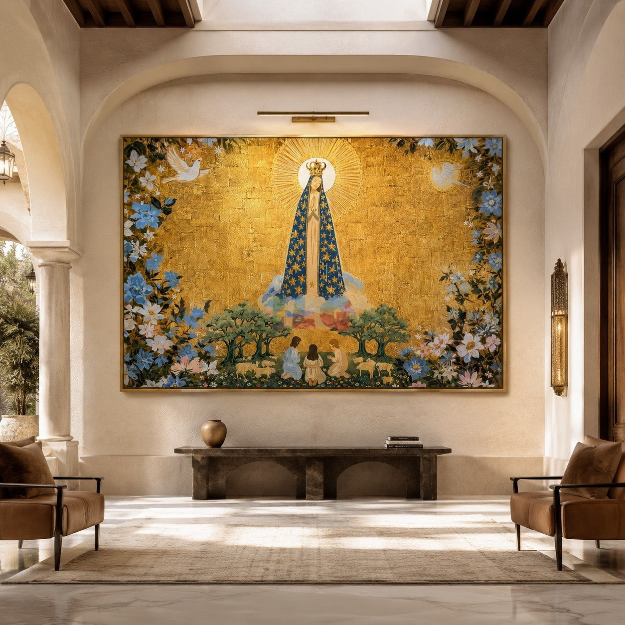 Blessed Garden of Light – Ornate Devotional Floral Wall Art