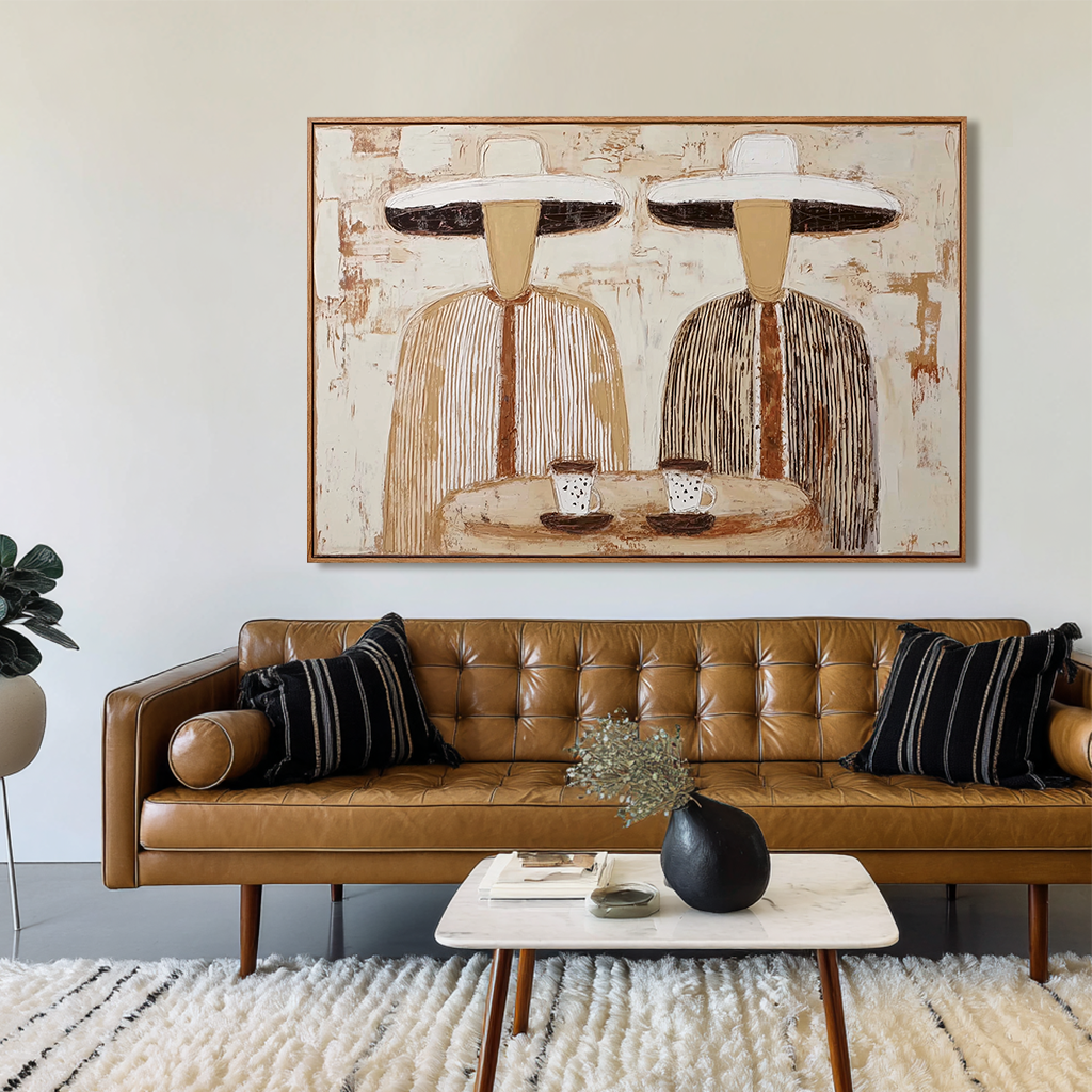 Desert Walk – Hand-Painted Minimalist Oil Painting