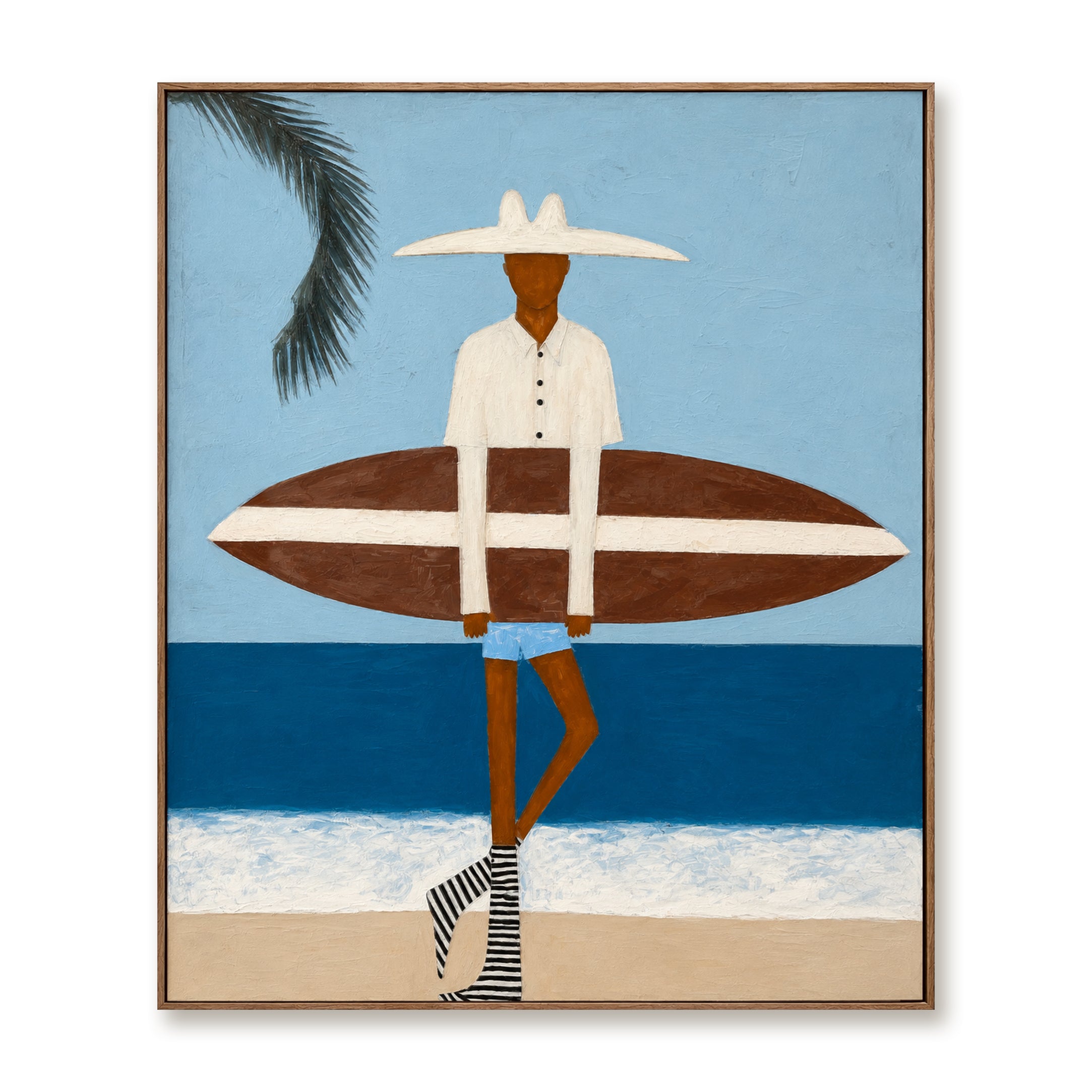 Azure Tidekeeper – Coastal Figurative Wall Art