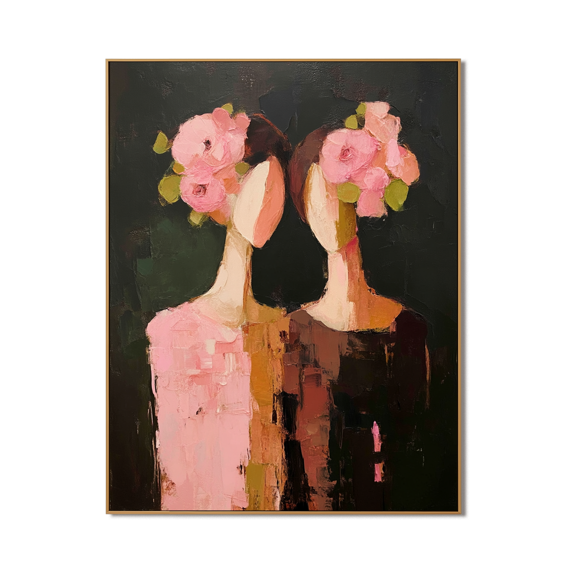 Blooming Silence – Abstract Floral Figurative Wall Art