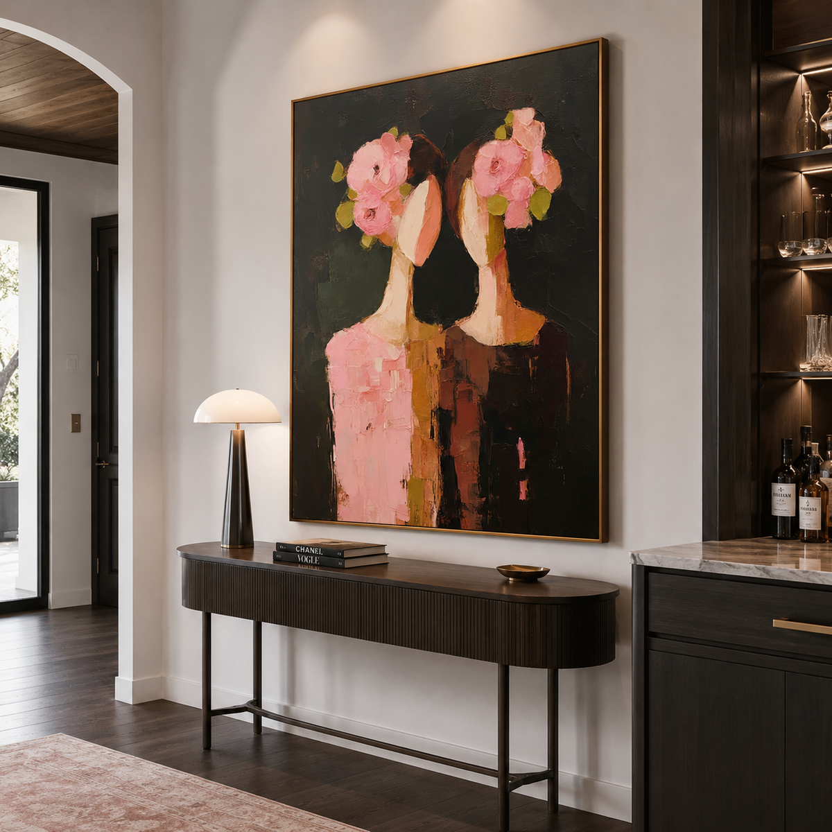 Blooming Silence – Abstract Floral Figurative Wall Art