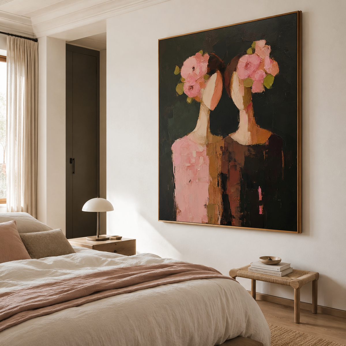 Blooming Silence – Abstract Floral Figurative Wall Art