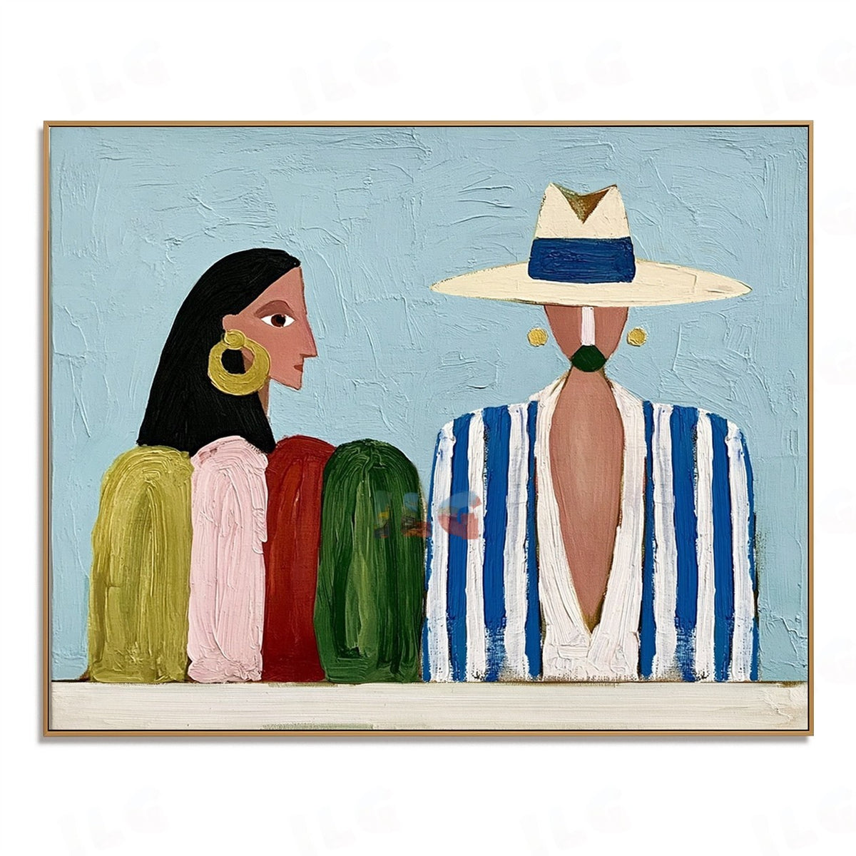 Coastal Conversation – Abstract Figurative Wall Art