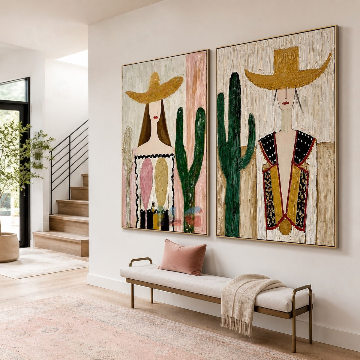 Desert Muse – Western Portrait Wall Art Set