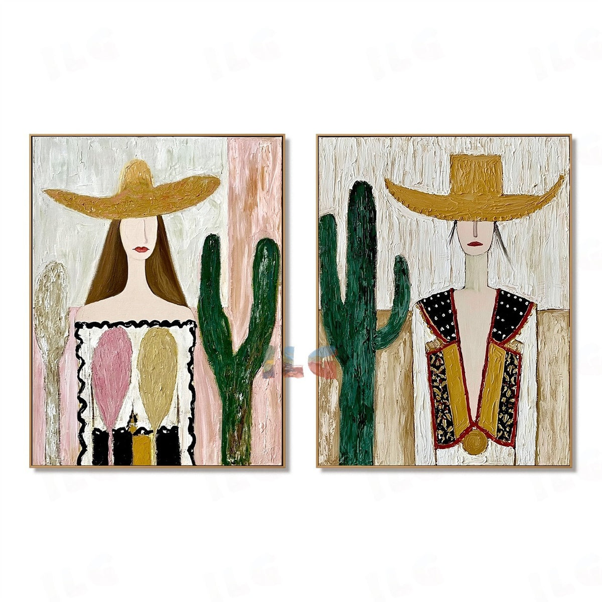 Desert Muse – Western Portrait Wall Art Set