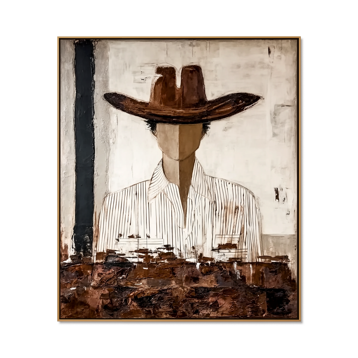 Desert Nomad Portrait – Abstract Cowboy Wall Art