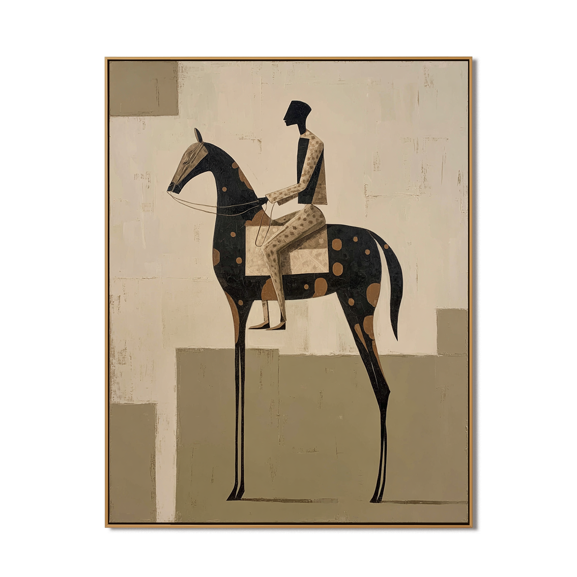 Desert Rider Silhouette – Equestrian Figurative Wall Art