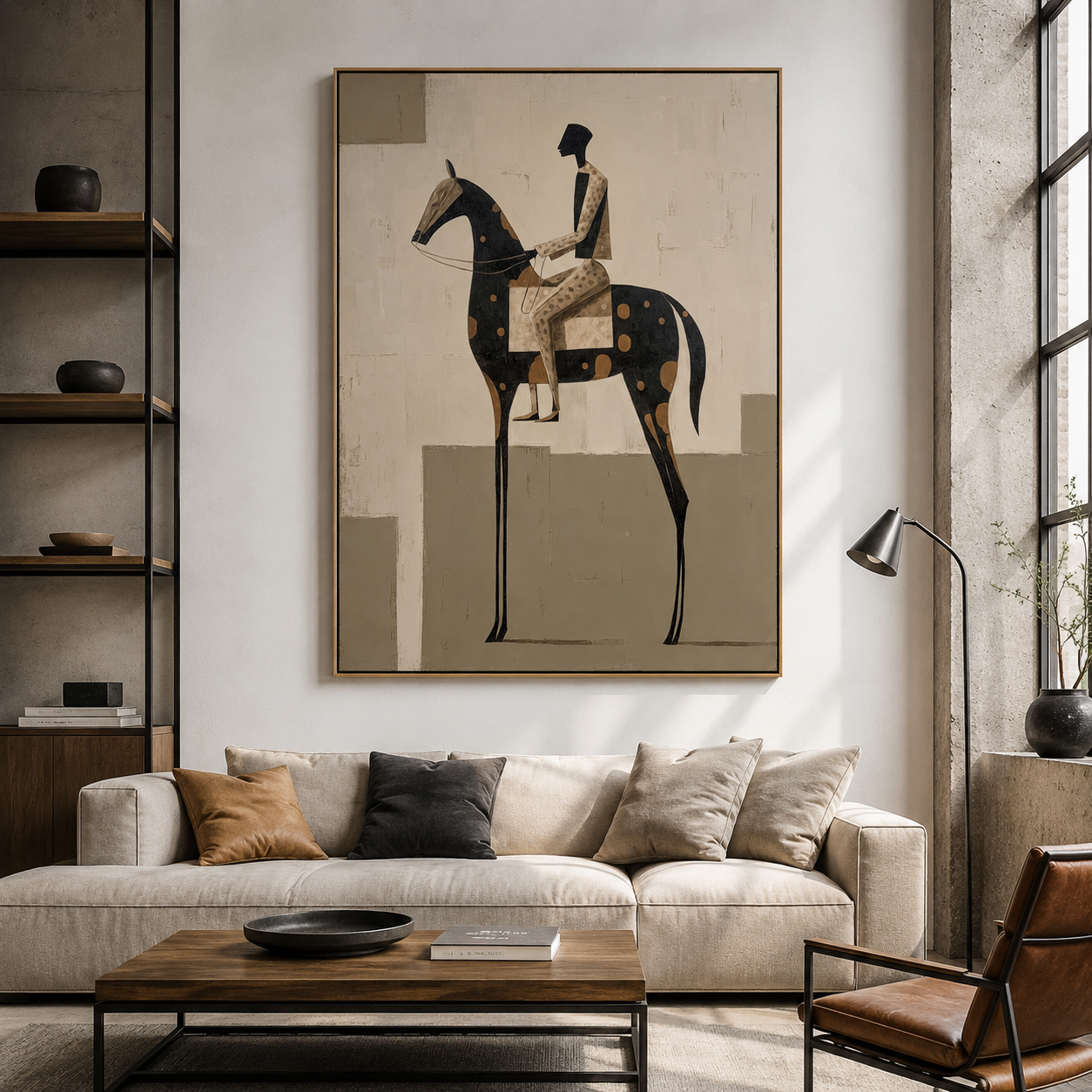 Desert Rider Silhouette – Equestrian Figurative Wall Art