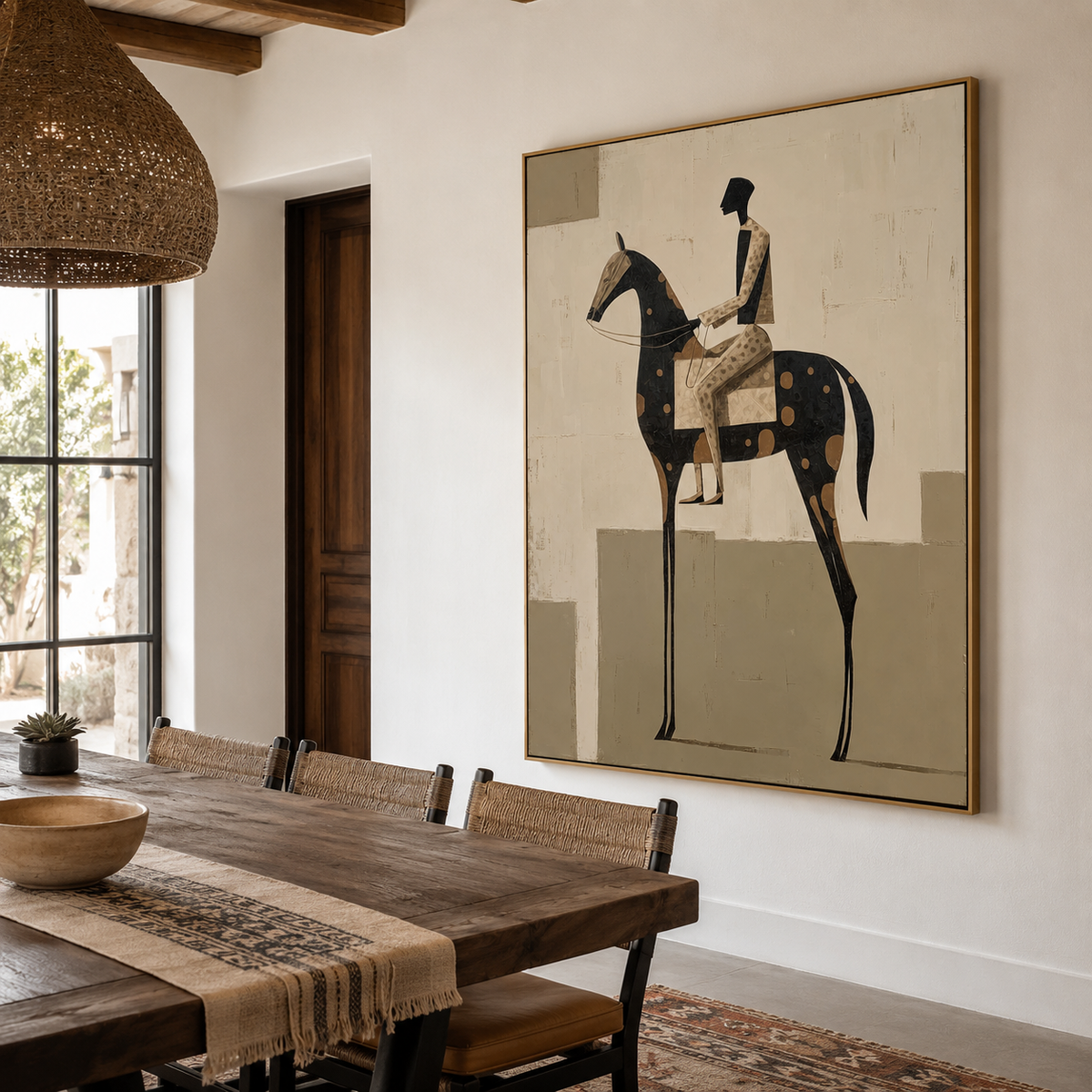 Desert Rider Silhouette – Equestrian Figurative Wall Art