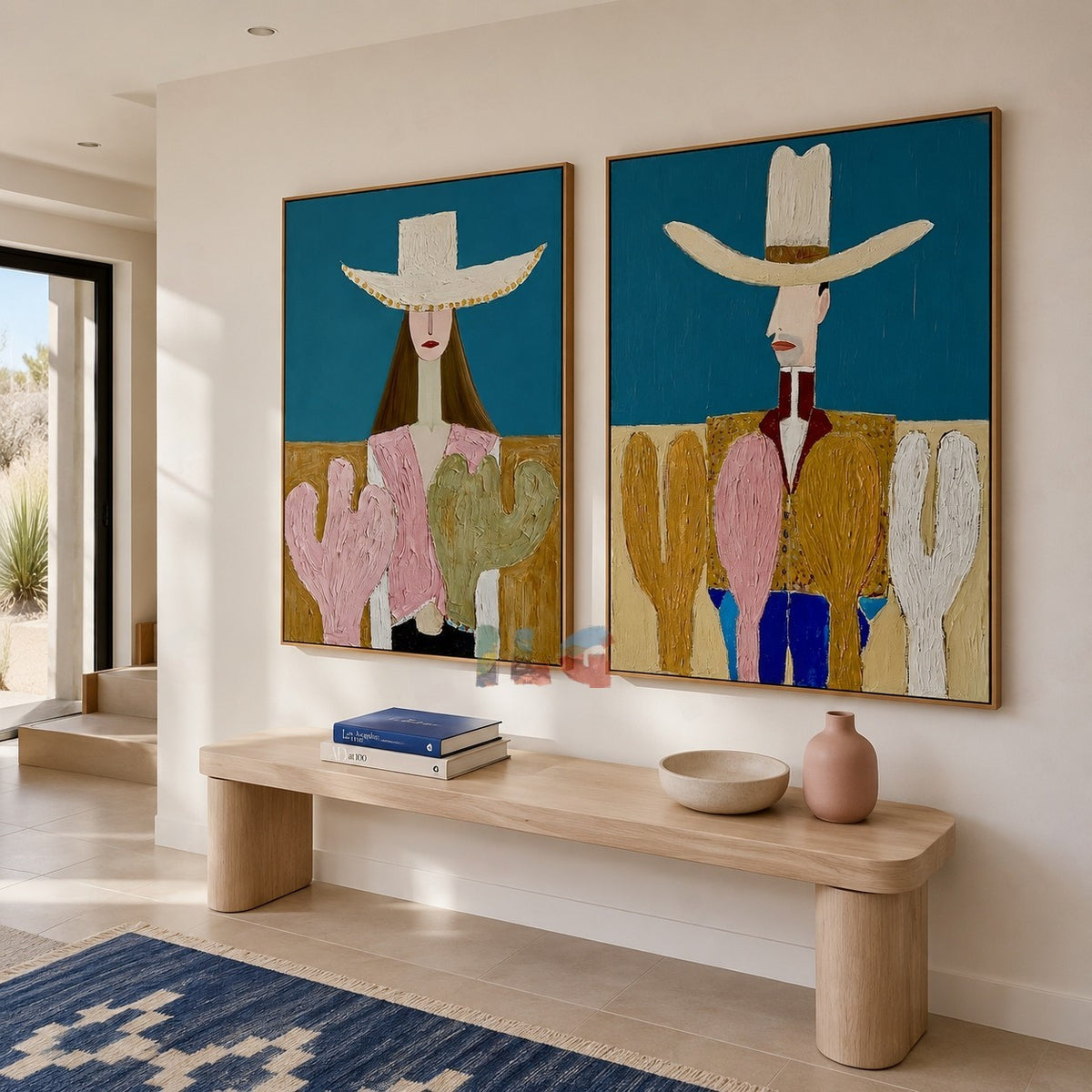 Desert Riders – Abstract Portrait Wall Art Set