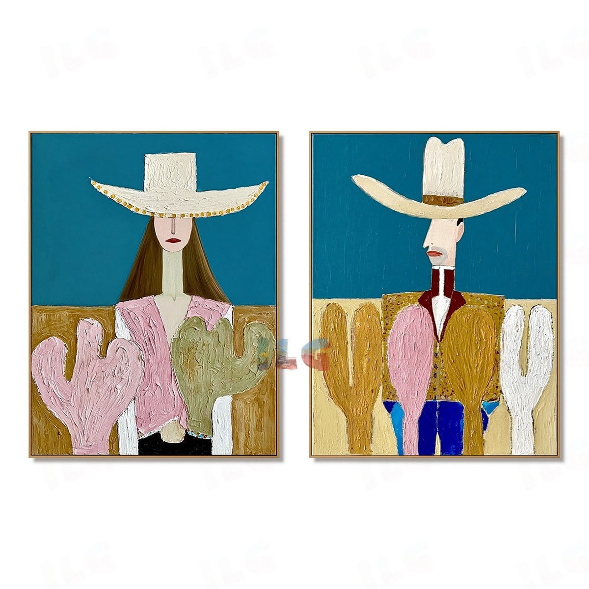 Desert Riders – Abstract Portrait Wall Art Set