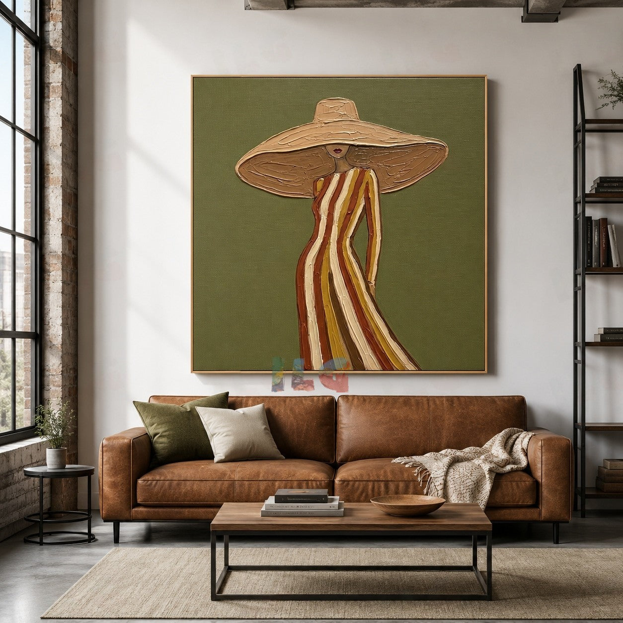 Desert Veil Portrait – Contemporary Figurative Wall Art