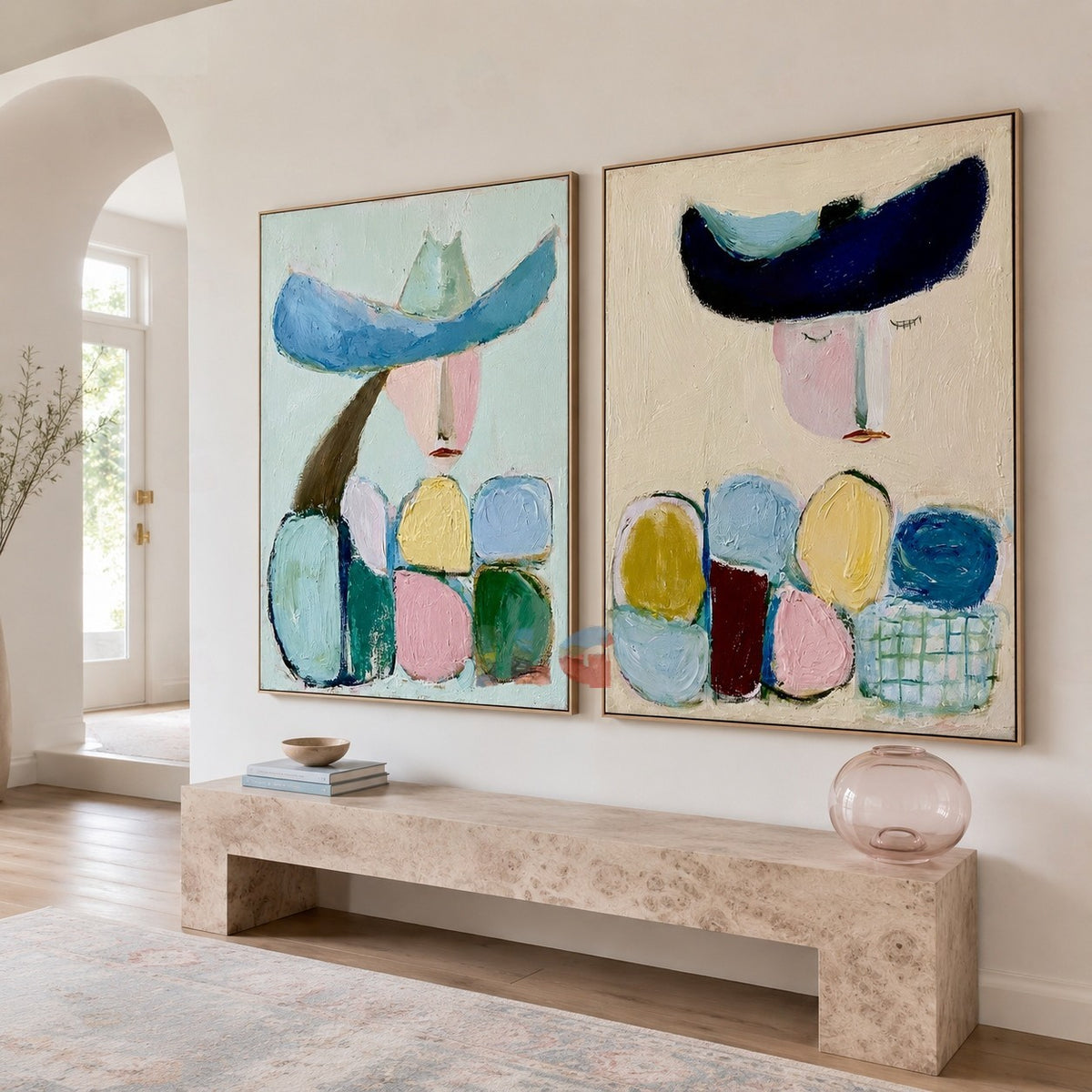 Dreamy Figures – Abstract Portrait Wall Art Set