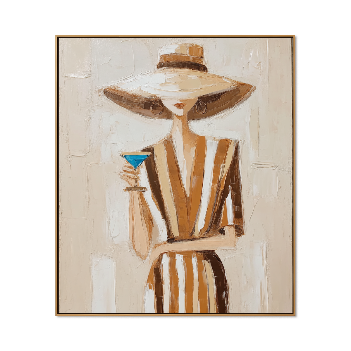 Golden Hour Muse – Modern Abstract Female Portrait Wall Art