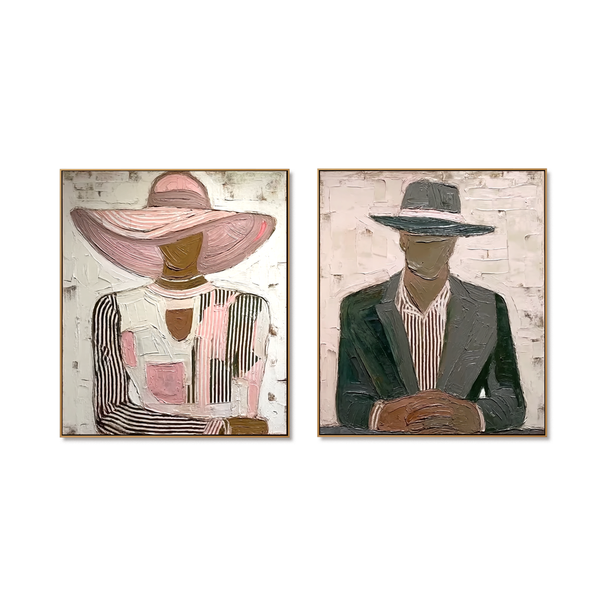 Hidden Elegance – Modern Couple Figurative Wall Art