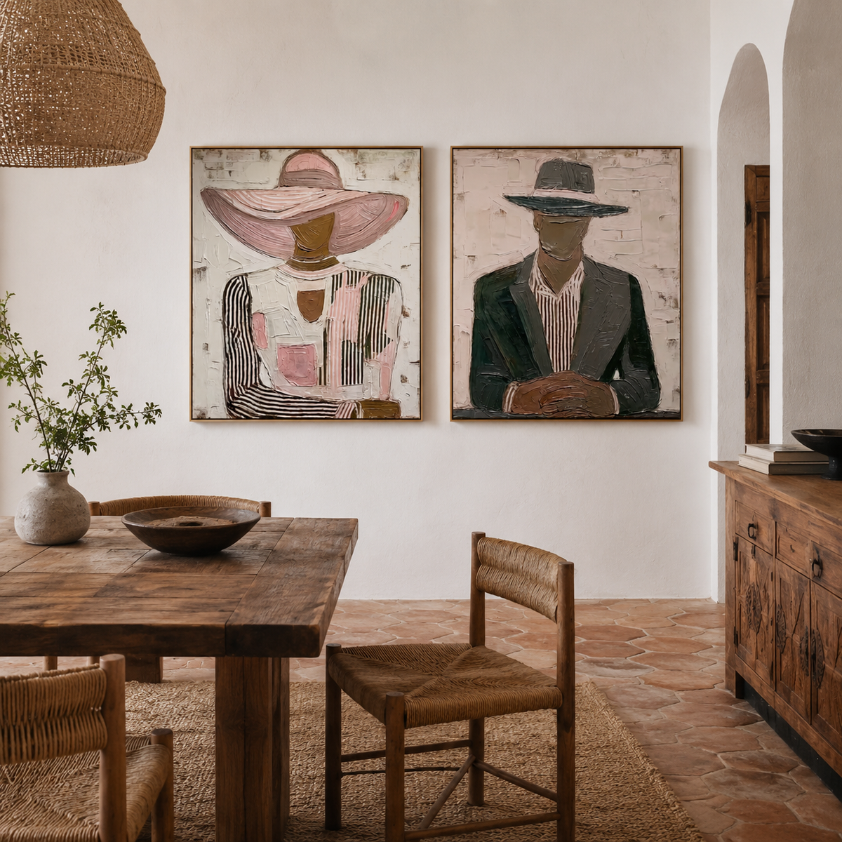 Hidden Elegance – Modern Couple Figurative Wall Art