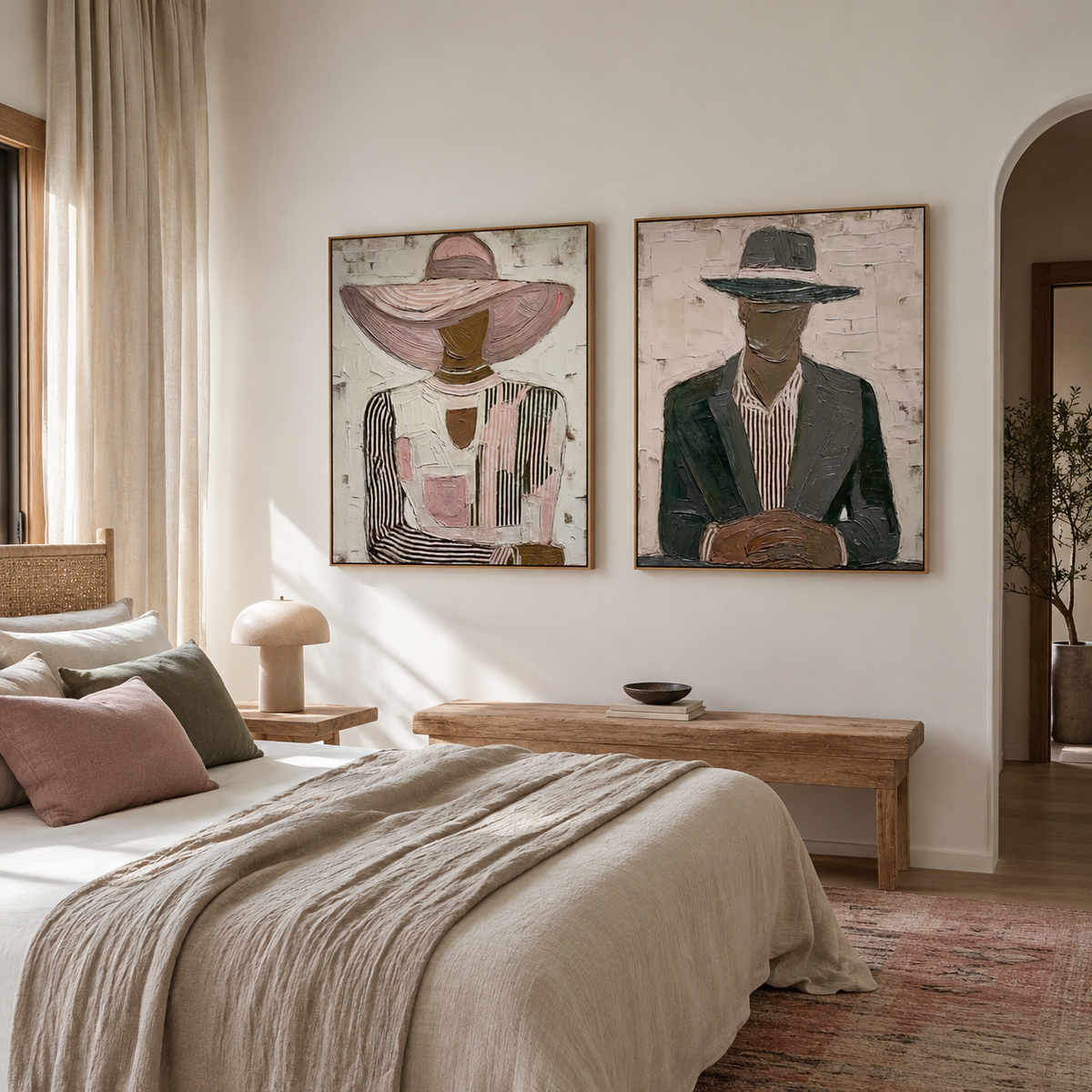 Hidden Elegance – Modern Couple Figurative Wall Art