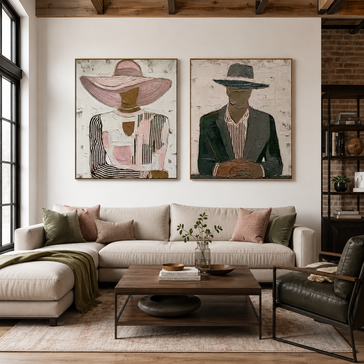 Hidden Elegance – Modern Couple Figurative Wall Art
