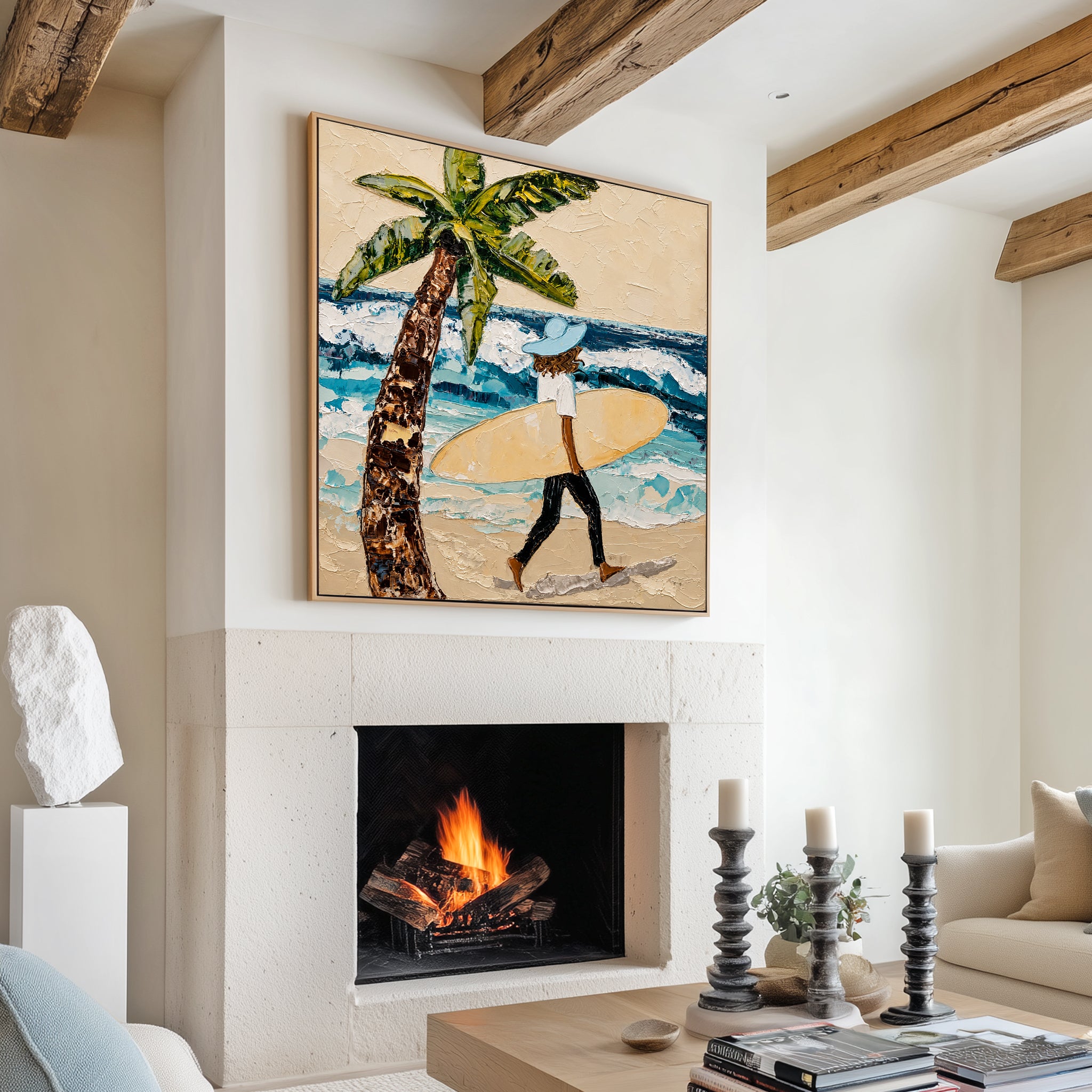 Island Wave Journey – Coastal Figurative Wall Art