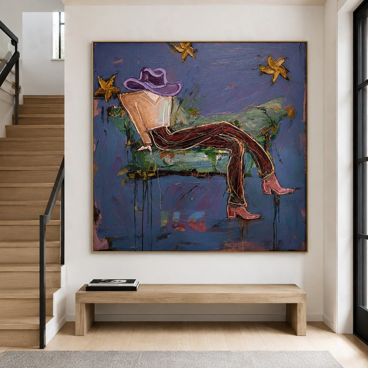 Midnight Star Wanderer – Contemporary Figurative Wall Art