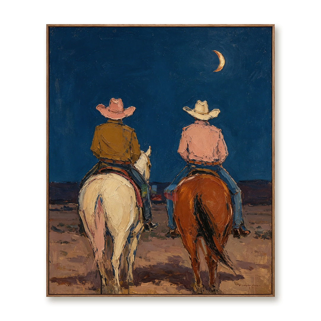 Moonlit Riders – Western Figurative Wall Art