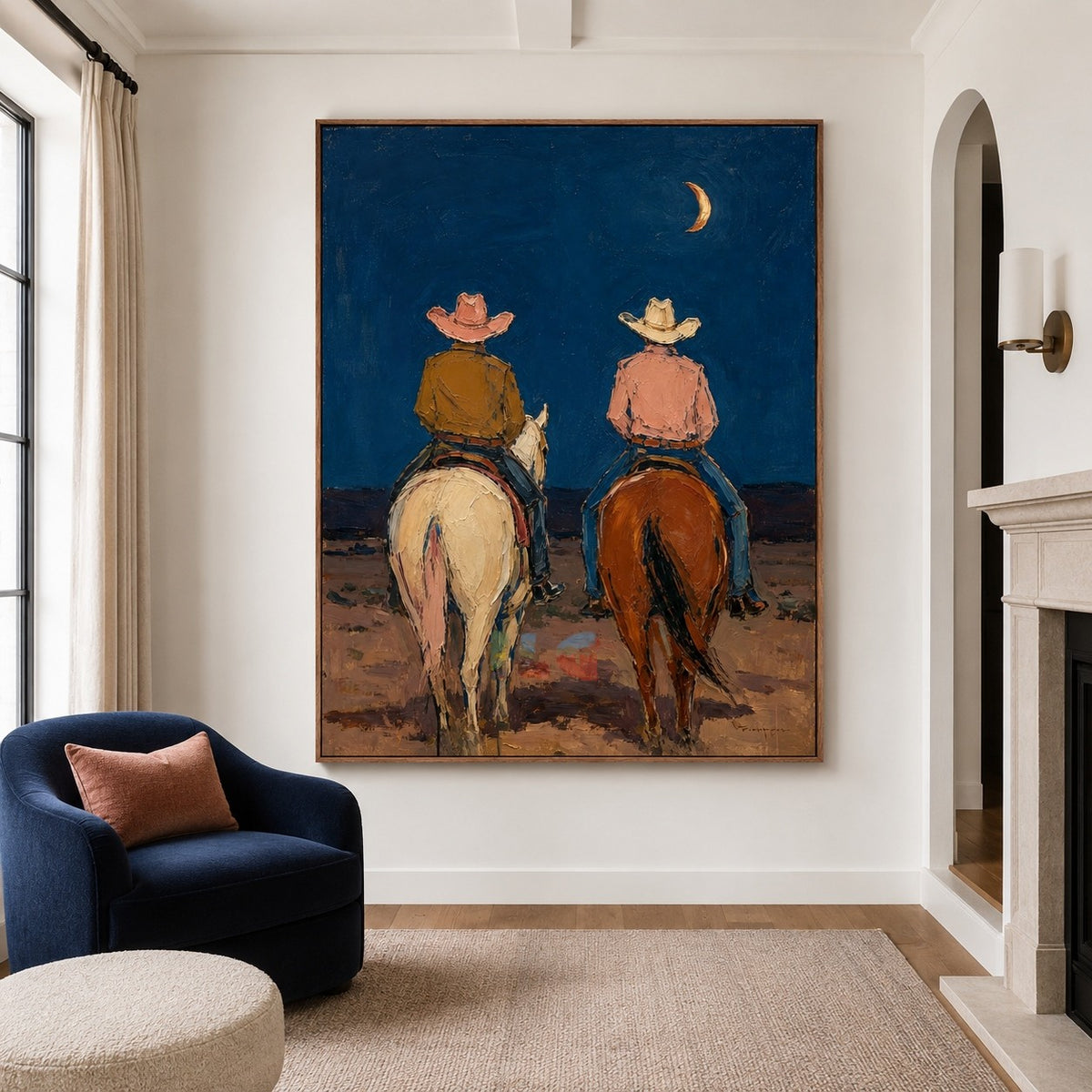 Moonlit Riders – Western Figurative Wall Art