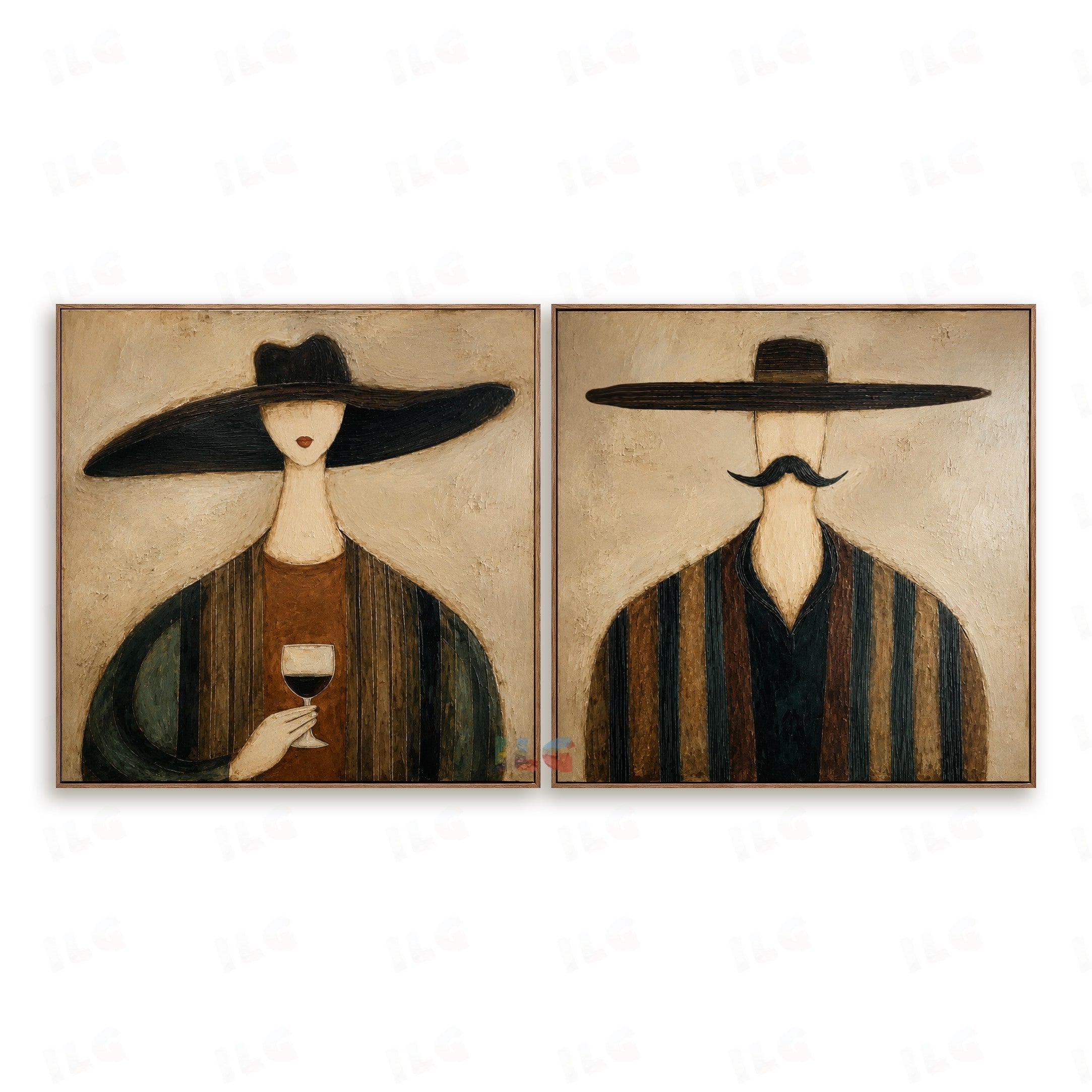 Mustache Society Duo – Figurative Wall Art