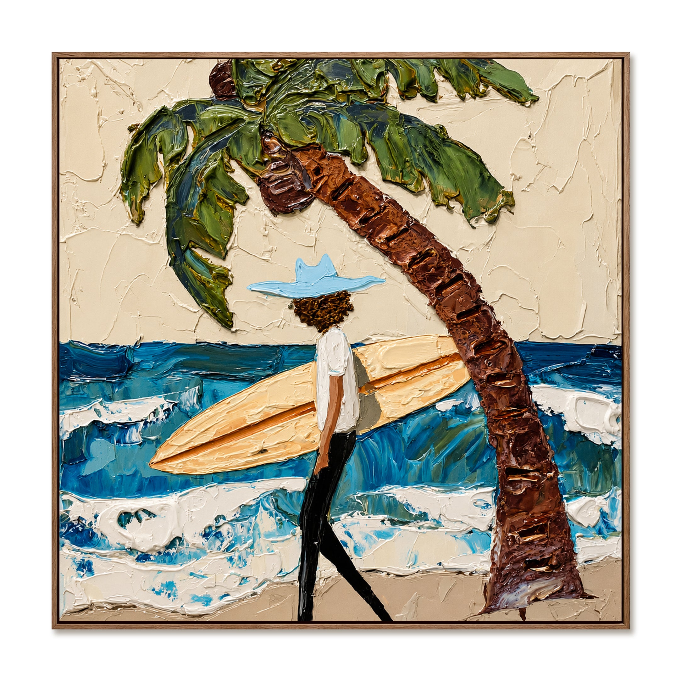 Ocean Palm Escape – Coastal Figurative Wall Art