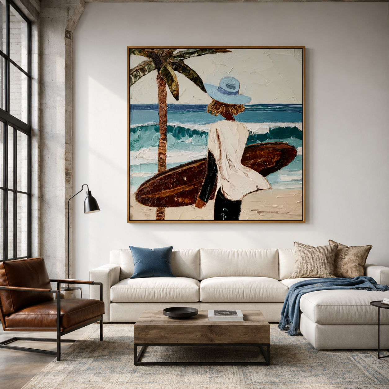 Ocean Reverie – Coastal Surfboard Landscape Wall Art