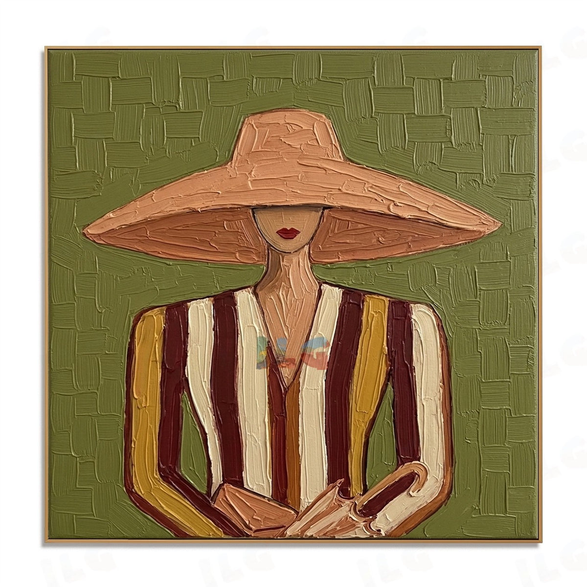 Olive Muse Portrait – Modern Figurative Wall Art