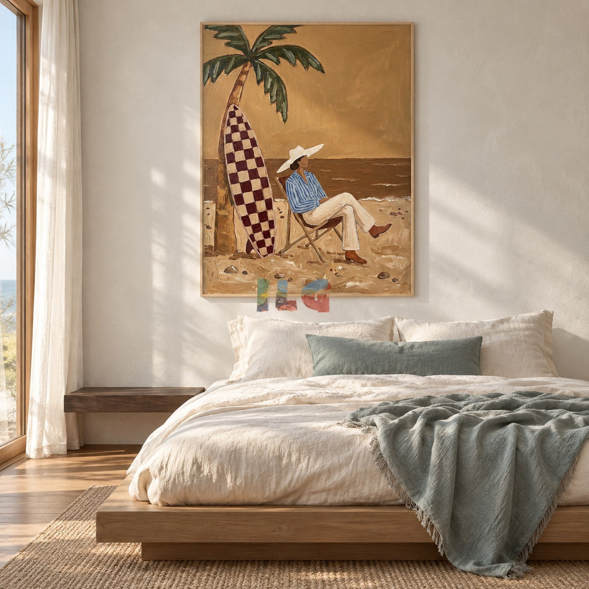Palmshade Reverie – Coastal Beach Figurative Wall Art