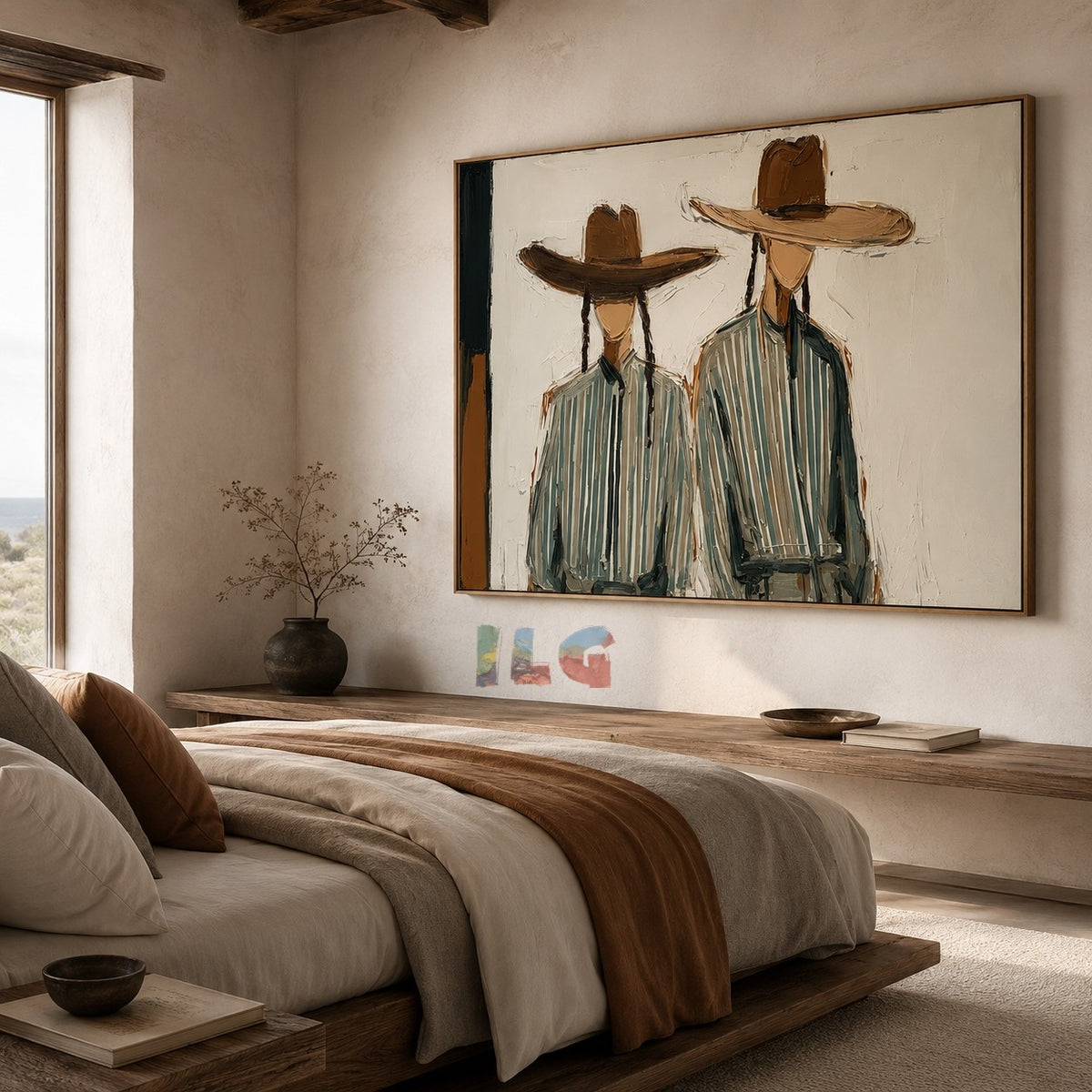 Parallel Souls – Contemporary Western Couple Wall Art