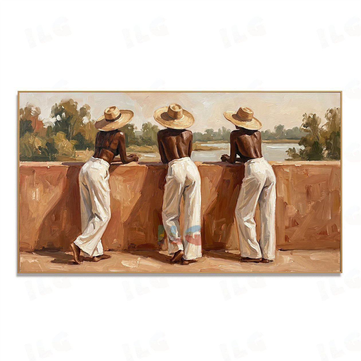 Riverside Reverie – Coastal Figurative Wall Art